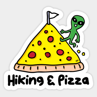 Hiking And Pizza Sticker